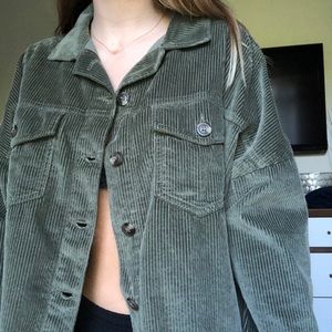 Olive American Eagle corduroy jacket